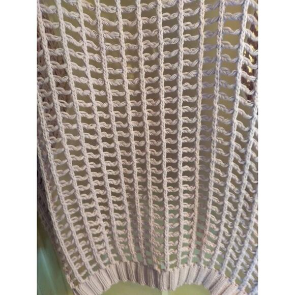 Veveret Top Open Knit Crochet Lavender Sz L Beach Boho Fairy - Picture 7 of 10